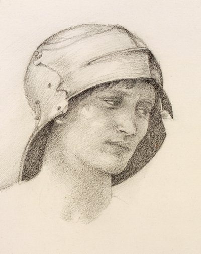 Frau mit Hut, Detail aus einem Skizzenbuch von Edward Burne Jones